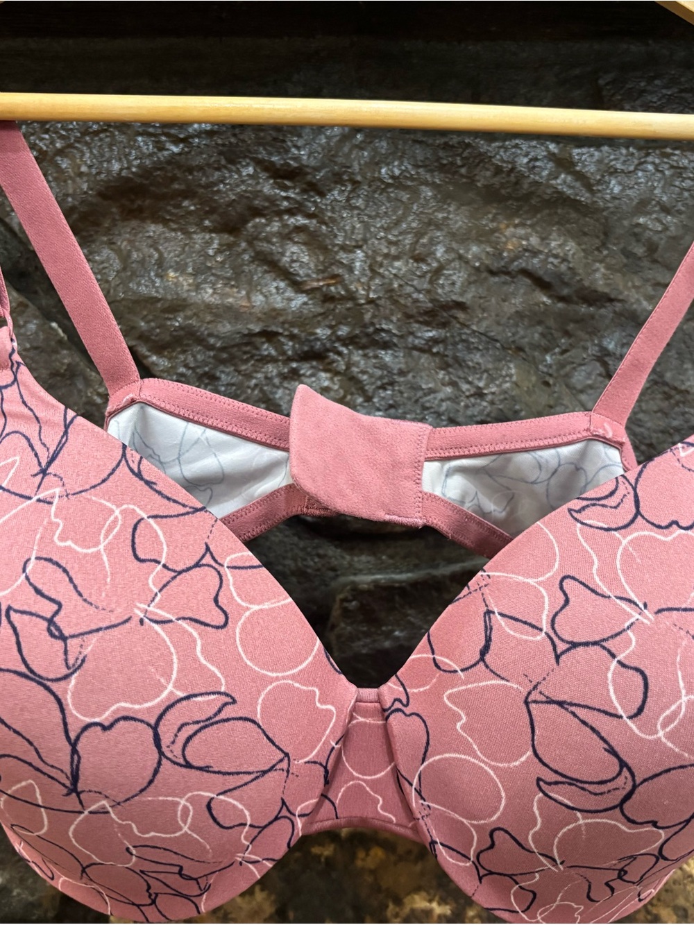 Warner's Dusty Rose Pink Patterned T-Shirt Bra